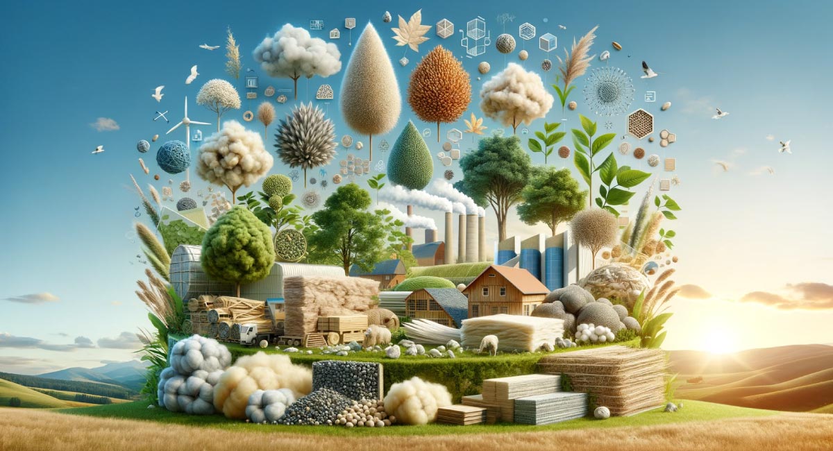 Illustration représentant les ressources biosourcée pour bien isoler son habitation