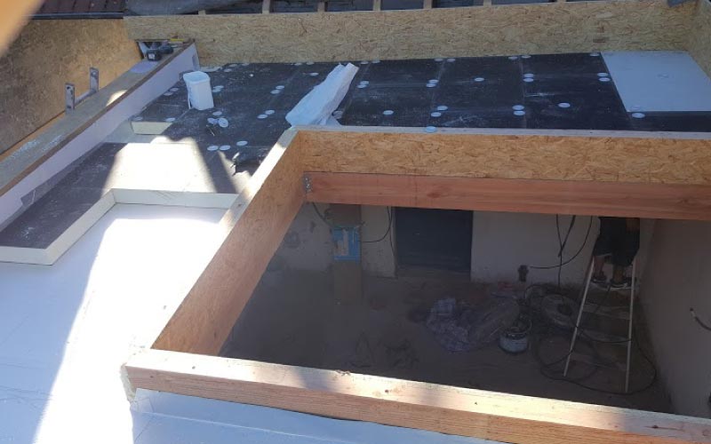 vue de toiture renovation epdm