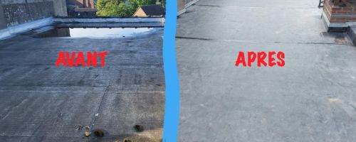 Rénovation complète d'une toiture plate à Lambersart