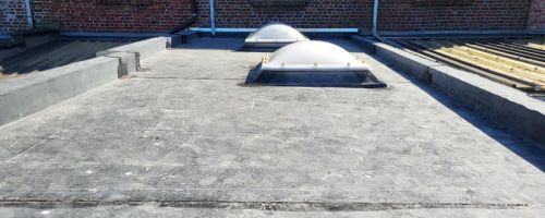 Vu d'une toiture en epdm entièrement rénovée sur armentières
