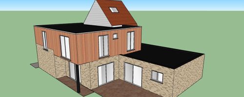 Vue 3d travaux renovation habitation