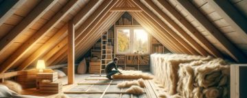 Illustration d'une chambre d'une pièce dans un comble isolé