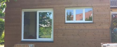 Rénovation d'une extension à Bondues vue façade arrière une fois le chantier terminé