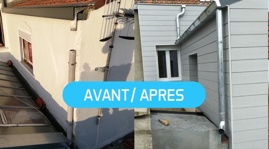 Isolation extérieure et bardage fibrociment à Nieppe