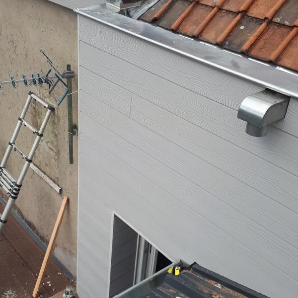 Isolation Exterieure Et Bardage Fibrociment A Nieppe Fini Vu Haute