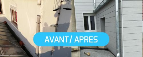 Isolation extérieure et bardage fibrociment à Nieppe