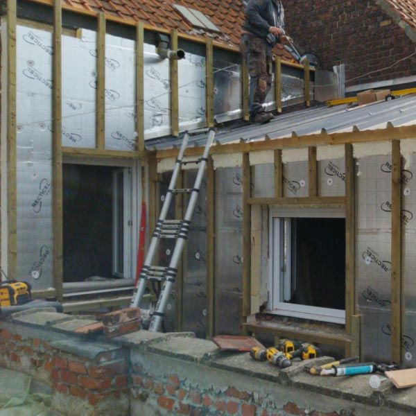 Isolation Exterieure Et Bardage Fibrociment A Nieppe En Cours