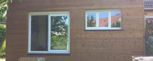 Rénovation d'une extension à Bondues vue façade arrière une fois le chantier terminé