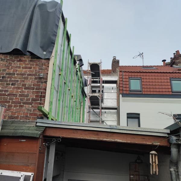 Pose Isolation Exterieur Bartage Thermowood A Comines France