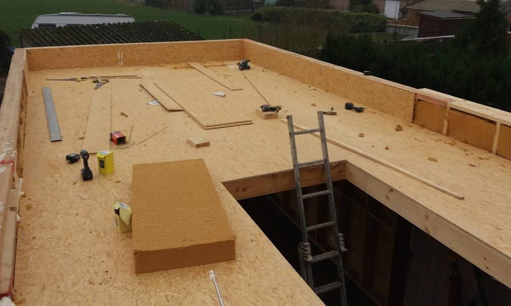 Avance Des Travaux Creation D Une Toiture Plate Au Ploegsteert